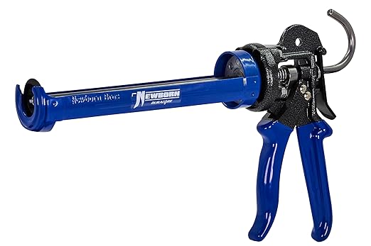 Newborn 375-XSP Super Smooth Rod Revolving Frame Caulking Gun, 1/10 Gallon Cartridge, 26:1 Thrust Ratio