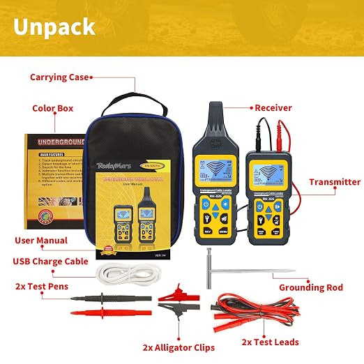 Cable Tester Wire Tracker, Underground Cable Locator | for Dog Fence Cables, Test Short Circuit Breaker of Wall