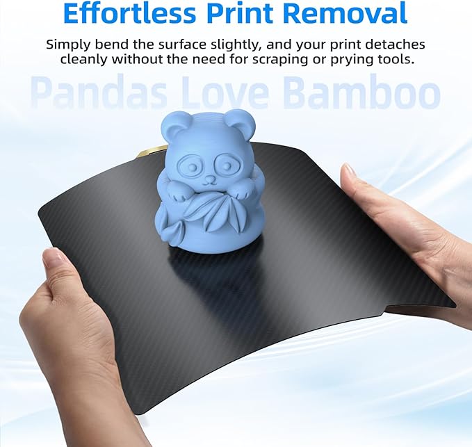 BIQU Designer Series Smooth PET+Textured PEI Build Plate for Bambu-Lab P1P P1S P2S X2D X1C X1E A1 257x257mm, Double Sided PEI Spring Steel Flexible Sheet Print Bed Removable Surface Platform