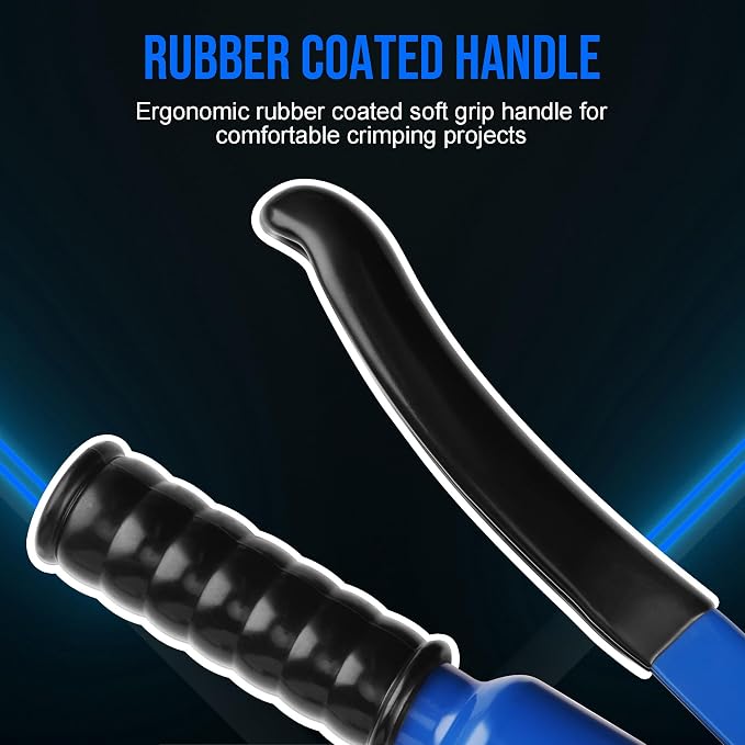 Lichamp Stainless Steel Cable Crimper Hex Lug Tool for 1/8" and 3/16" Rope | Hydraulic swaging crimping tool, hand operated steel wire rope cutter, for cables rigging and fencing applications