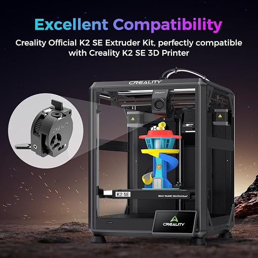 Creality Official K2 SE Extruder Kit, Original 80N Strong Extrusion Force Extruder, Built-in Filament Break Sensor, High-Hardness Dual Gears for Smooth Feeding, Compatible with Creality K2 SE