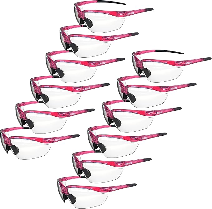 JORESTECH Safety Eyewear, ANSI Z87+ Impact Resistant Polycarbonated Eye Protection Safety Glasses, pack of 12