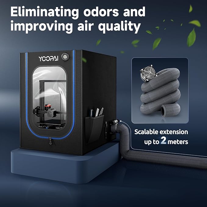YOOPAI 3D Printer Enclosure with Ventilation Kit & LED, Premium Fireproof Dustproof Constant Temperature Protective Cover for Creality Ender 3 V3 SE/KE/Ender 3/3 Pro/3V2/3S1/Neo/Neptune 4/3 pro 4pro