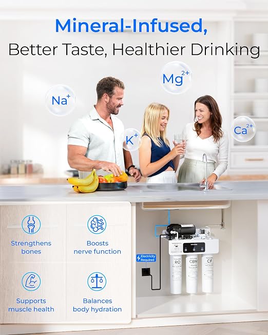 Waterdrop RT-2CFCBM Filter, Replacement for Waterdrop T3-M Tankless Reverse Osmosis Water Filter System (𝐂𝐅*𝟐 + 𝐂𝐁𝐌*𝟏), 1-Year Combo