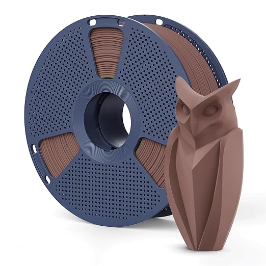 Real Wood Fiber PLA Filament 1.75mm, Natural Matte Texture, Reduced Clogging, Easy to Print, 1kg(2.2lbs) SUNLU 3D Printer Filament, Cherry Wood