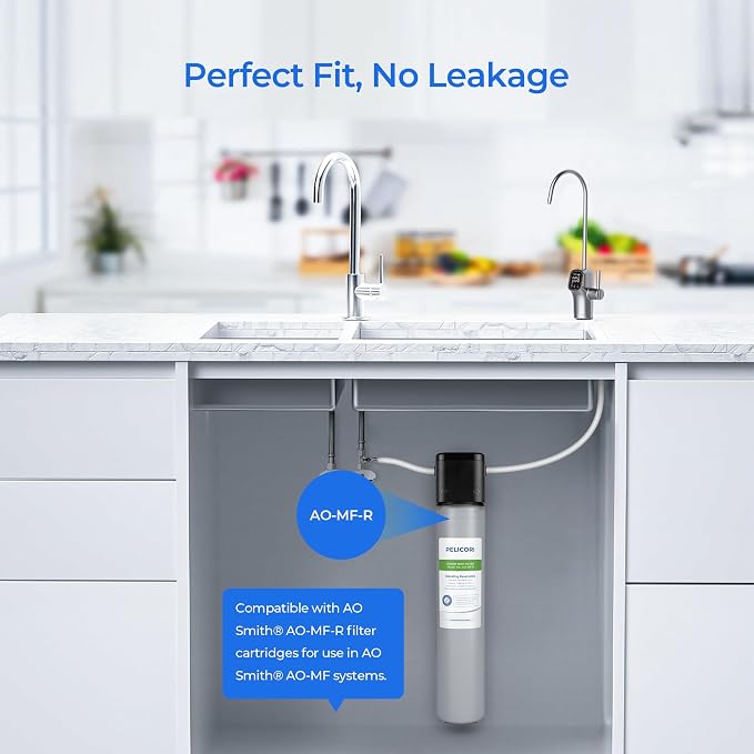 AO-MF-R Water Filter Replacement | Compatible with AO Smith AO-MF System, Basic Direct-Connect Under-Sink Water Filter AO-MF-R, 2 Pack