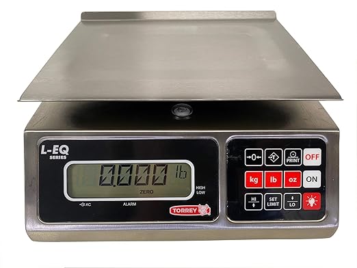 Torrey LEQ 10/20 High Precision Digital Portion Control Scale, Stainless Steel Construction, 10 kg/20 lb. Capacity