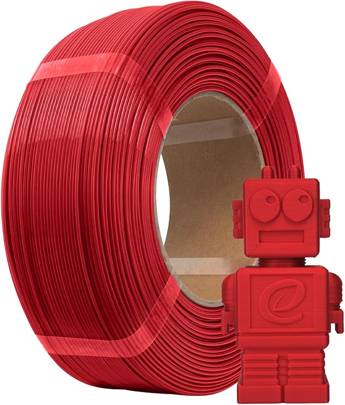 eSUN PLA Basic Refilament 1.75mm, 3D Printer Refill High Speed PLA for Fast Printing, 1KG Spoolless 3D Printing Filament for High Speed 3D Printers, Fire Engine Red