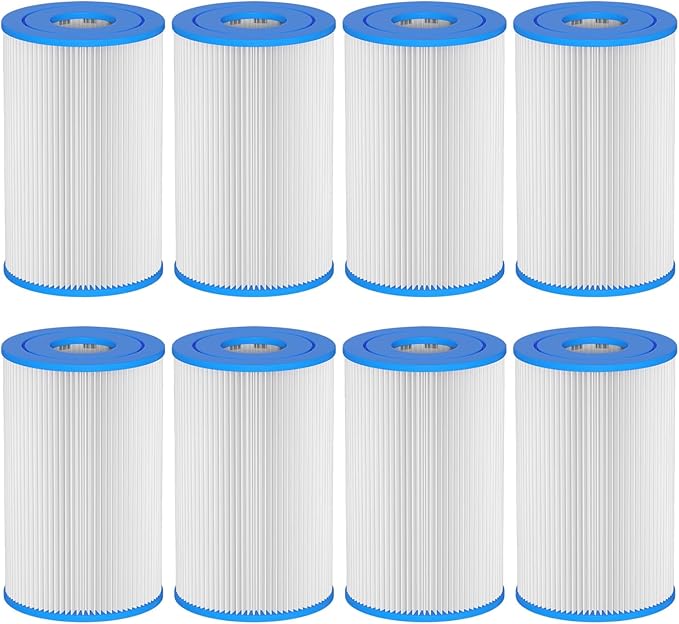 Cold Plunge Filter 20 Micron 5" x 2.5" Water Filter Replacement Cartridge Compatible with Any Cold Plunge System Ice Pod Filters Ice Bath Filter (8-Pack)