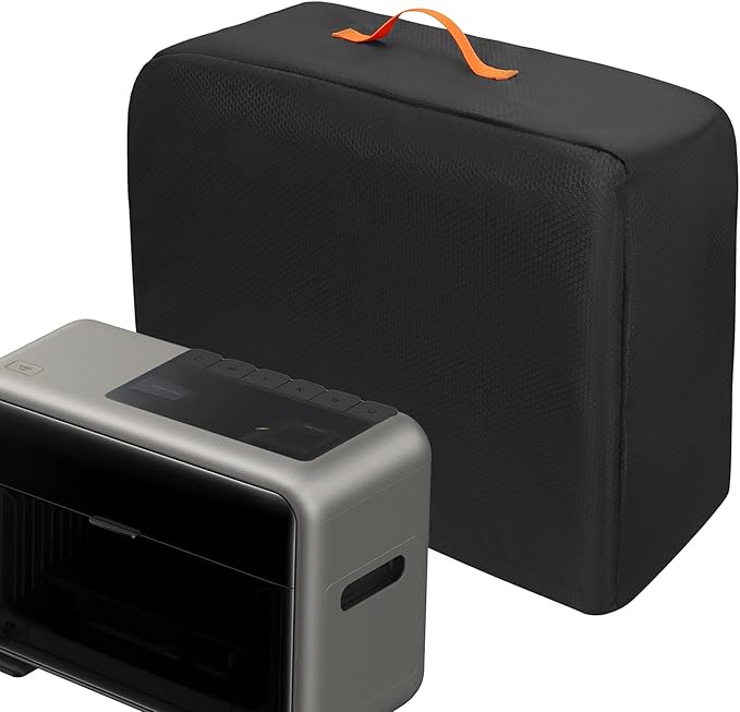 Dust Cover Compatible with eufyMake UV Printer E1, Easy Foldable Cover for eufyMake E1 with Top Handle and Hanging Loop, Black