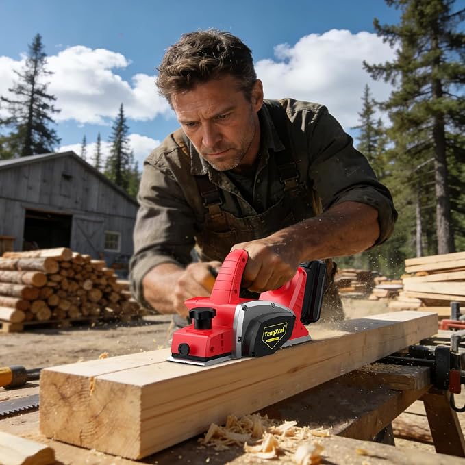 Cordless Planer for Milwaukee 18V MAX Battery, 3-1/4 Inch Power Planer with Brushless Motor, 30000CPM, 2mm Cut Depth, Wood Planer for Carpentry Home DIY Woodworking(No Battery)