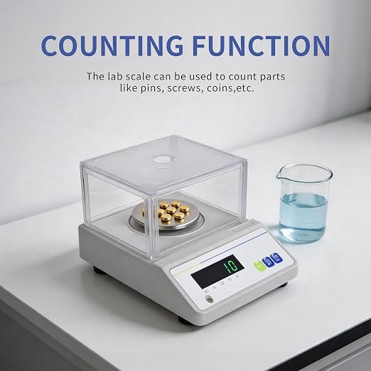 Lab Scale 0.001g*100g Accuracy High Precision Analytical Balance 0.001g Laboratory Digital Scale Jewelry Weighing Balance with Windshield (100g*1mg)