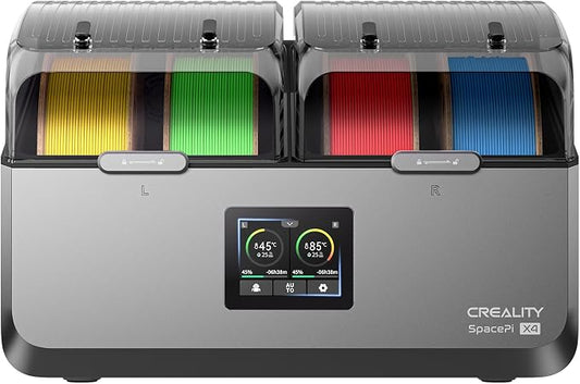 Official Creality Filament Dryer 4 Spools Fathers Day Gift, Space Pi X4 Filament Storage Box, 85℃ Max Temperature, Dual Independent Heating Chambers, Power Saving for PLA PETG ABS TPU ASA PC PA PAHT