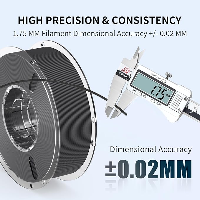 RAMBERY Matte PLA 3D Printer Filament Bundle 4KG, Matte Smooth Finish PLA Filament 1.75mm, Individually Vacuum Packed, 1kg(2.2lb) X4PCS, Black/White/Cement Gray/Cocoa Brown