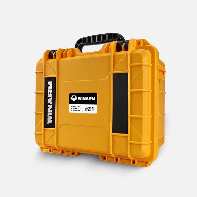 15inches Waterproof Hard Case with DIY Customizable Foam Insert Portable Protective Case for Camera Drones Equipments Tools (Yellow-DIY)