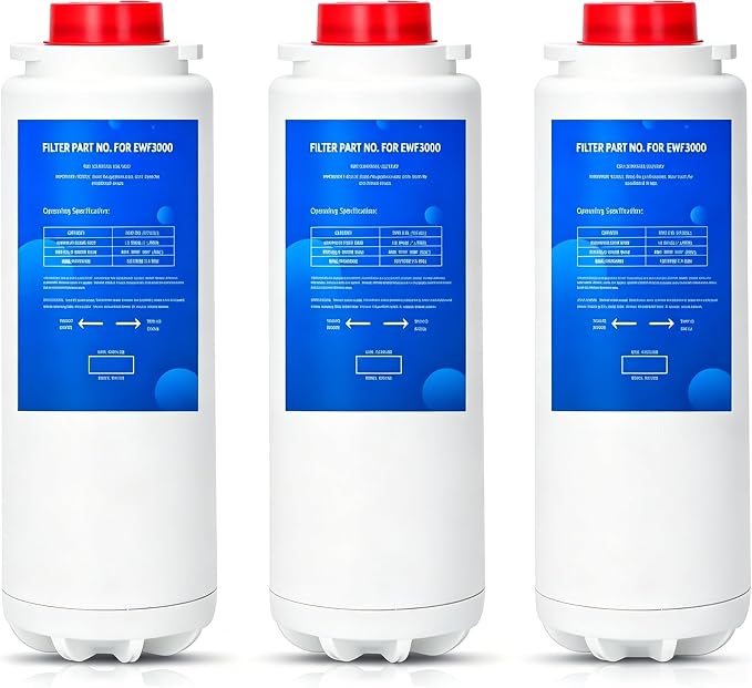 Replacement Filter Compatible with Elkay 51300C EWF3000, and Ezh20 Bottle Filling Station, 3000 Gallon Water Filter Replacement for ERF750, 51299C, 55898C (No Chip), 3 Pack