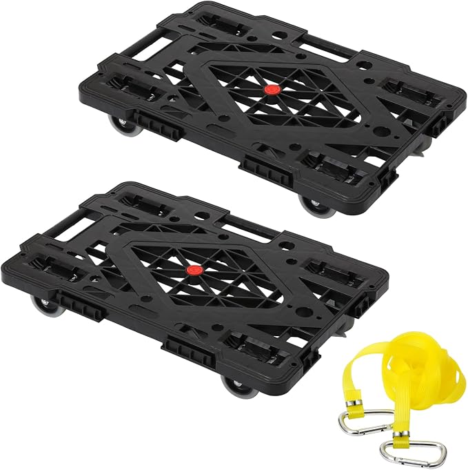 Furniture Movers Dolly Furniture Movers with Wheels, Portable Moving Rollers Leg Dollies for Heavy Furniture, 4 Wheels Small Flat Dolly, 1760 Lbs Capacity