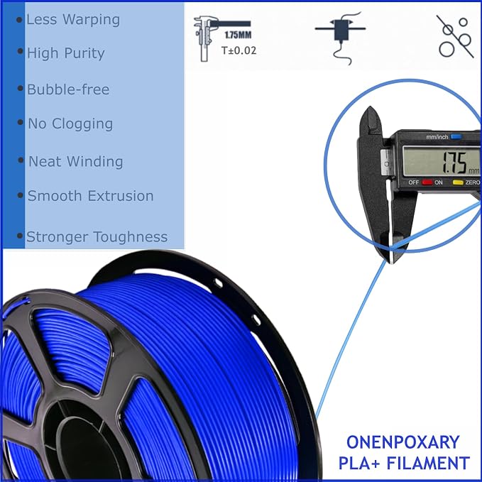PLA Plus1.75mm 6KG Bundles Blue Series PLA+ 3D Printer Filament | 6 x 1kg Bundles: Royal Blue+Black+Navyblue+Iceblue+White+Silvergray ;neatly wound,tangle-free for most FDM printers