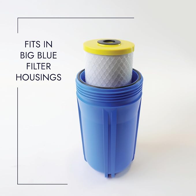 Neo-Pure CHLM-4520 Chloramine Carbon Block Filter | Coconut Shell Carbon | RO Prefilter | 4.5" x 20" Whole House Cartridge