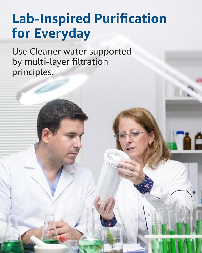 Replacement for New Culligan Pitcher & Dispenser ZEROF01 Water Filter Cartridge, 5-Stage Advanced Filtration, Reduces Lead, Total PFAS, Mercury, Fluoride & Chlorine by GAMOTH, 4 Count