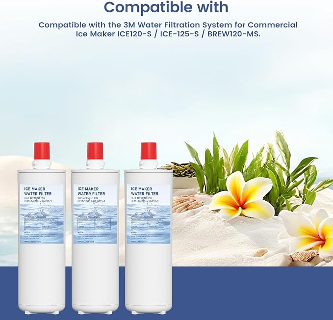 HF20-S HF20-MS HF25-S Water Filter Replacement Compatible with 3M High Flow Series Cartridge HF20-S, 5615103/HF20-MS, 5615109/HF25-S,5615203, Water Filtration System 3 Pack