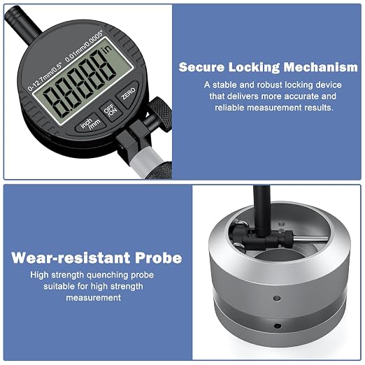 HDLNKAK Digital Dial Indicator Bore Gauges (2"-6"/0.0005"), Engine Cylinder Measurement with Carbide anvils.(Black)
