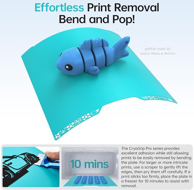 BIQU CryoGrip Pro Glacier Compatible with Bambu-Lab H2C 3D Printer 355x346mm Panda Build Plate Double Sided Upgrade Spring Steel Plate Removable Surface Platform