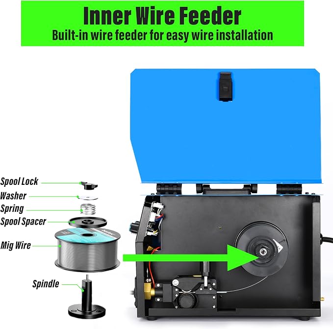 S7 200A 4-in-1 MIG Welder 110V/220V, Gas & Gasless Flux Core Welding Machine, Lift TIG/Stick/MMA Welder, Synergic Control, Large Digital Display, IGBT Inverter for DIY, Home Repair, Garage