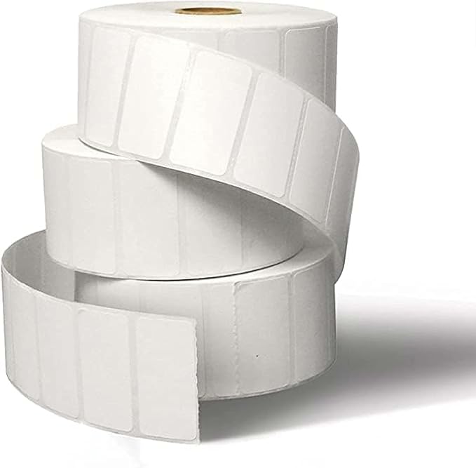 Aquos CAS CL-8060 Printing Scale Label Rolls | Direct Thermal Labels on Thermal Paper | Label Roll with Strong Adhesive | Pre-Cut | Smudge-Free | Made in USA