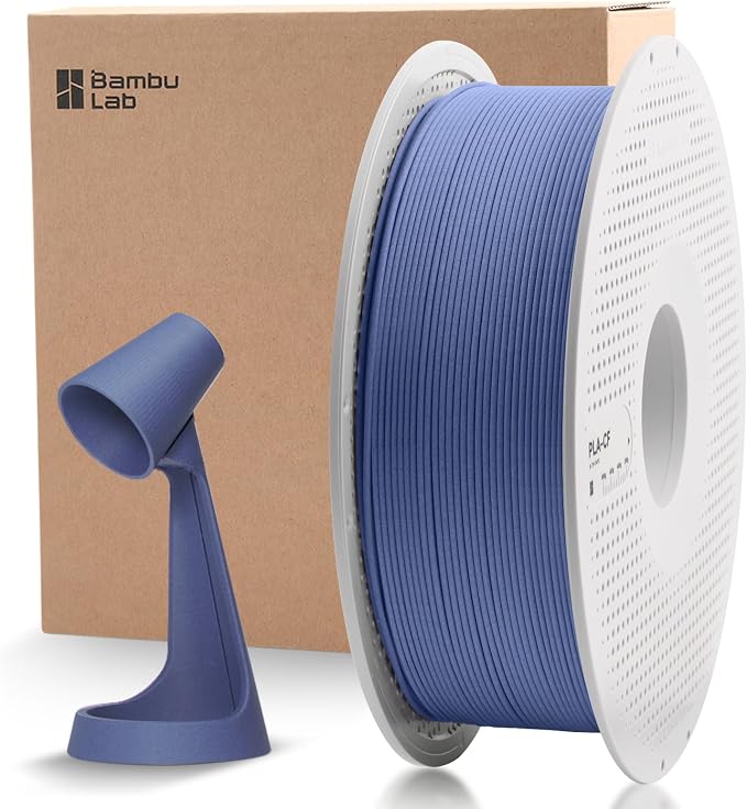 ENOMAKER Bamboo Lab PLA-CF Carbon 3D Printer Filament - Jeans Blue 14600, 1.75mm 1kg with Reusable Spool,Carbon Fiber PLA Reinforced 3D Printing Filament, RFID Smart Print,AMS & AMS Lite Consumables