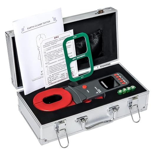 0.01‑200Ω Clamp Grounding Resistance Meter Handheld Digital Ground Earth Resistance Tester Testing Device