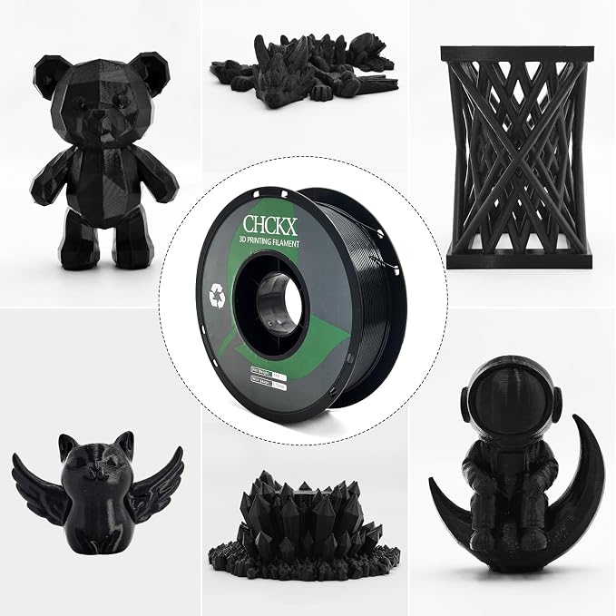 PETG 3D Printer Filament Bundle, 10Rolls,Dimensional Accuracy +/- 0.03 mm, 1kg Spool(2.2lbs), 1.75 mm Fit for Most 3D Printers,Black+White+Grey+Red+Green+Blue+Purple+Skin+Silver+Yellow