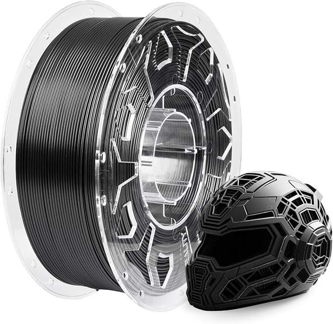 Creality Official HP ASA Filament 1.75mm, ASA 3D Printer Filament, High UV-Resistant, High Temperature Tolerance, Perfect for High Speed Printing Outdoor Functional Parts, 1KG(2.2 lbs)/Spool, Black