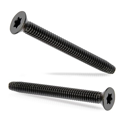BCP Fasteners 5/16-18 x 2-1/2" Trailer Deck Screws 100 Qty - Black Trailer Screws for Trailer Flooring & Floorboards, Flat Head, T40 Star Drive, Type F, Compatible with Hardwoods & Softwoods - BCP1220