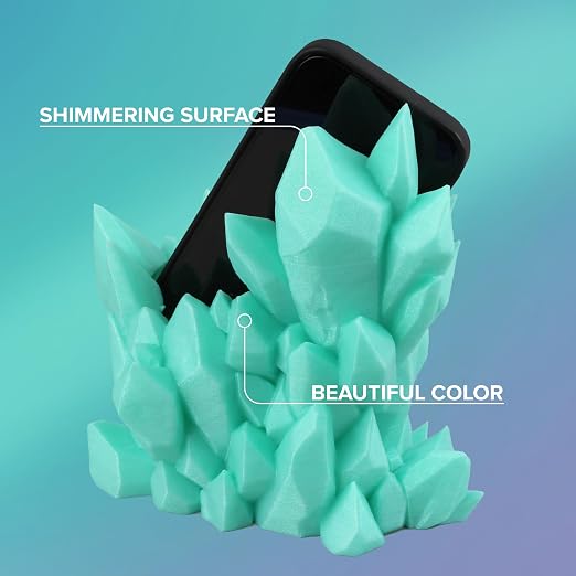 Polymaker Panchroma Celestial PLA Filament 1.75mm for 3D Printer, Green | Neatly Wound Glitter PLA for Easy Print & Smooth Feeding, Compatible with Bambu Lab & Most 3D Printers