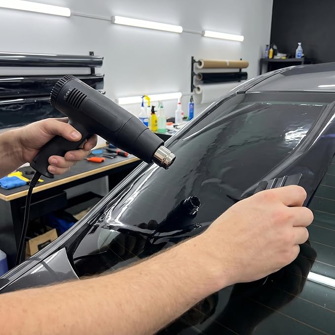 Spanno Heat Gun for Vinyl Wrap, Car Wrap Kit for Window Tint, Include Heat Gun, Plastic Squeegees, Magnet Holder, Vinyl Wrap Cutter