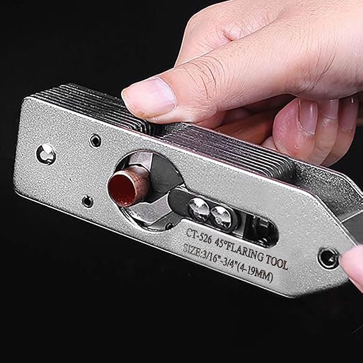 Flaring Tool Set Kit,45 Degree Angle Copper Tube Cone Pipe Flaring Tool Kit,Suitable for All 0.2 to 0.7Inch(4 to 19mm) Copper,Aluminum,Thin Wall Stainless Steel Tube