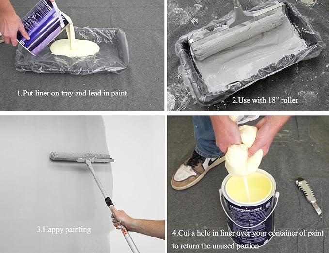 ROLLINGDOG 18 Inch Paint Tray Liners - Exclusively Used with ROLLINGDOG The Molossus Series Paint Roller Kit (Pack of 5)