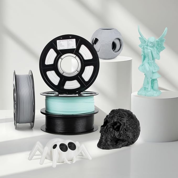 iSANMATE Rapid PLA Filament 1.75mm, Grey 3D Printer Filament, Fast Printing Speed PLA, Dimensional Accuracy ±0.02mm, 1kg/Spool