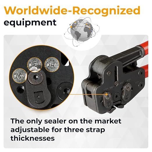 IDL Packaging Teknika MUL-381 Heavy Duty Sealer for PET/PP Strapping, 3/4" Strap Width