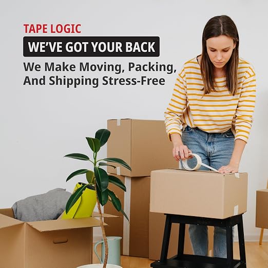 Tape Logic Packing Tape (24-Rolls), 3" x 55 yd - Industrial Strength Packaging Tape Refill for Shipping, Moving, Order Fulfillment, Acrylic 3.5 Mil