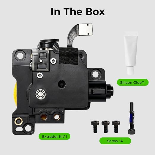 Bamboo Original P1 Series Stainless Steel Extruder Unitt with Dual Gears for Increased Extrusion Force and Filament Break Detection,Compatible with Bambu Lab P1P/P1S 3D Printer