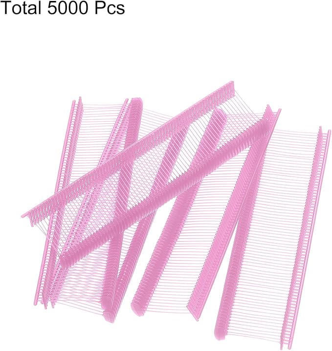 uxcell 5000pcs 0.8 Inch(20mm) Micro Tagging Gun Fasteners, Tag Pins Clothing Tagging Barbs Attachments Plastic Garment Price Tag Barb for Clothes, Pink