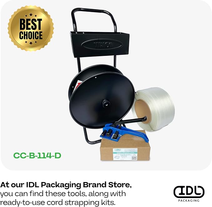 Cord Strapping Buckles 1 1/4", Pack of 25 - Heavy-Duty Wire Buckles with Galvanized Coating for Соmposite Cord Strap - Reusable and Superior Breaking Strength Metal Buckle by IDL Packaging
