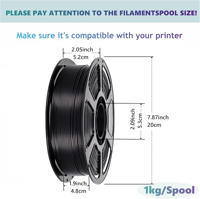 PLA Plus1.75mm 6KG Bundles Blue Series PLA+ 3D Printer Filament | 6 x 1kg Bundles: Royal Blue+Black+Navyblue+Iceblue+White+Silvergray ;neatly wound,tangle-free for most FDM printers