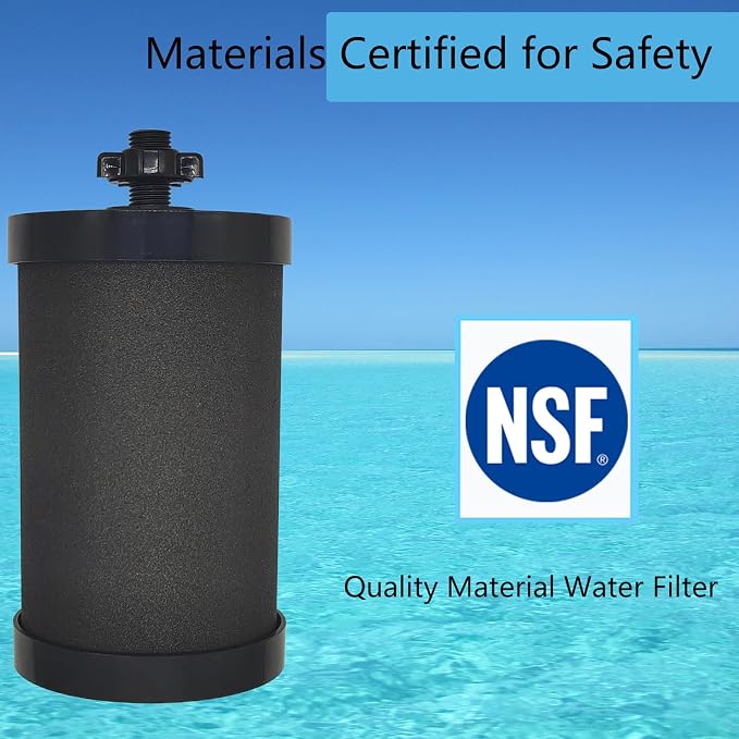 2387 Filter Compatible with Alexapure Water Filter Replacement 1 Pack | for Alexapure Pro Water Filtration System Black Carbon Block Replacement Filters