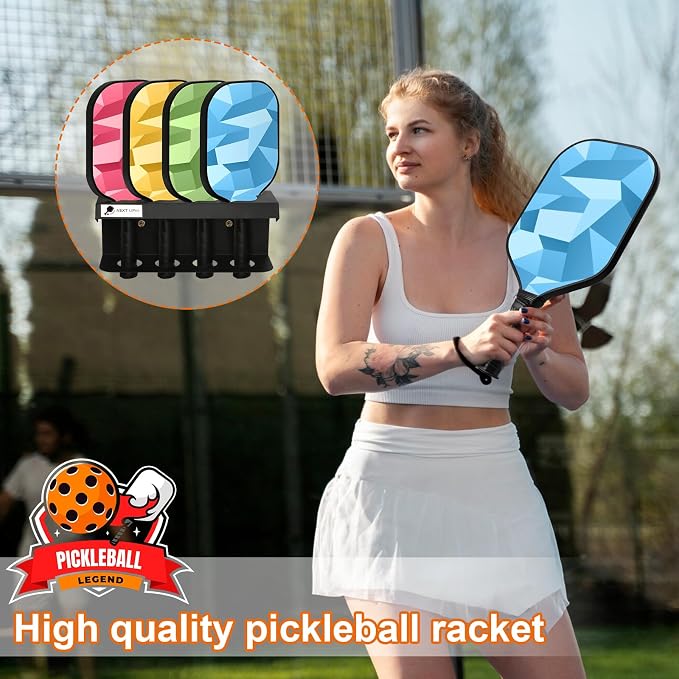 Pickleball Racket Ball Holder Holds 4/12 Paddles Pickleball Storage Rack with Label to Track Next Up Players Pickleball Paddle Holders To Fence Wall Hanging Storage Outdoor Not Include Paddles (1)