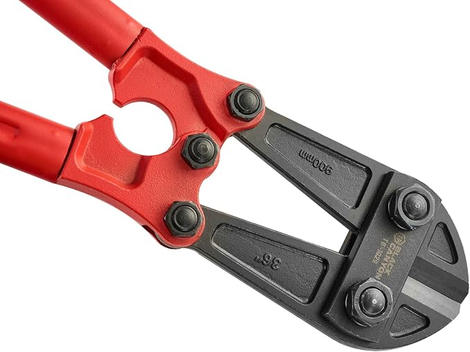 BLACK CANYON 36" Heavy Duty Bolt Cutter, High Hardness Cr-Mn Steel Blades, Long Handle Power Cutter for Chains, Padlocks, Bolts & Metal