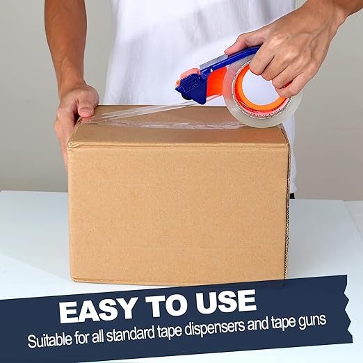 PANDRI Packing Tape, 24 Rolls Heavy Duty Clear Packaging Tape for Shipping Packaging Moving Sealing, 2 inches Wide, 65 Yards Per Roll, Total 1560 Yards