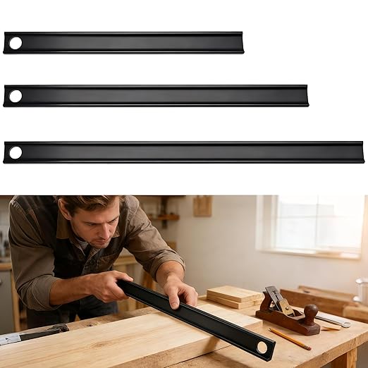 24", 38", 50" Anodized Aluminum Straight Edge Tool with .001 Tolerance Precision Edge, Heavy-Duty Machinist Straight Edge Ruler for Woodworking Marking and Scribing Lines & DIY Projects